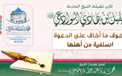 قال الشيخ مقبل رحمه الله أخوف ما أخاف على الدعوة السلفية من أهلها – تعليق فضيلة الشيخ محمد باموسى