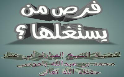 فرص من يستغلها ؟