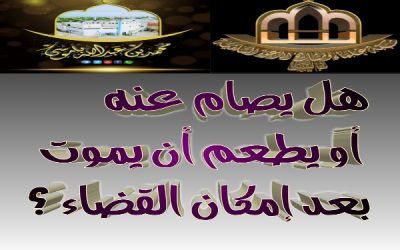 هل يصام عنه أو يطعم أن يموت بعد إمكان القضاء ؟